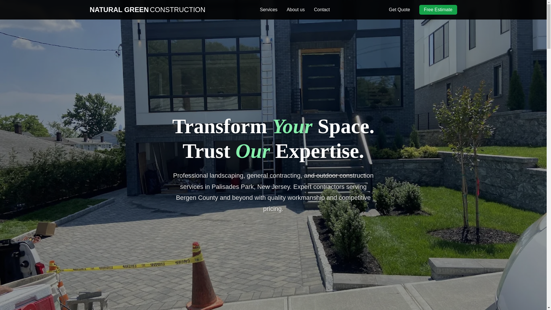 website screenshot of https://naturalgreenconstruction.pages.dev/