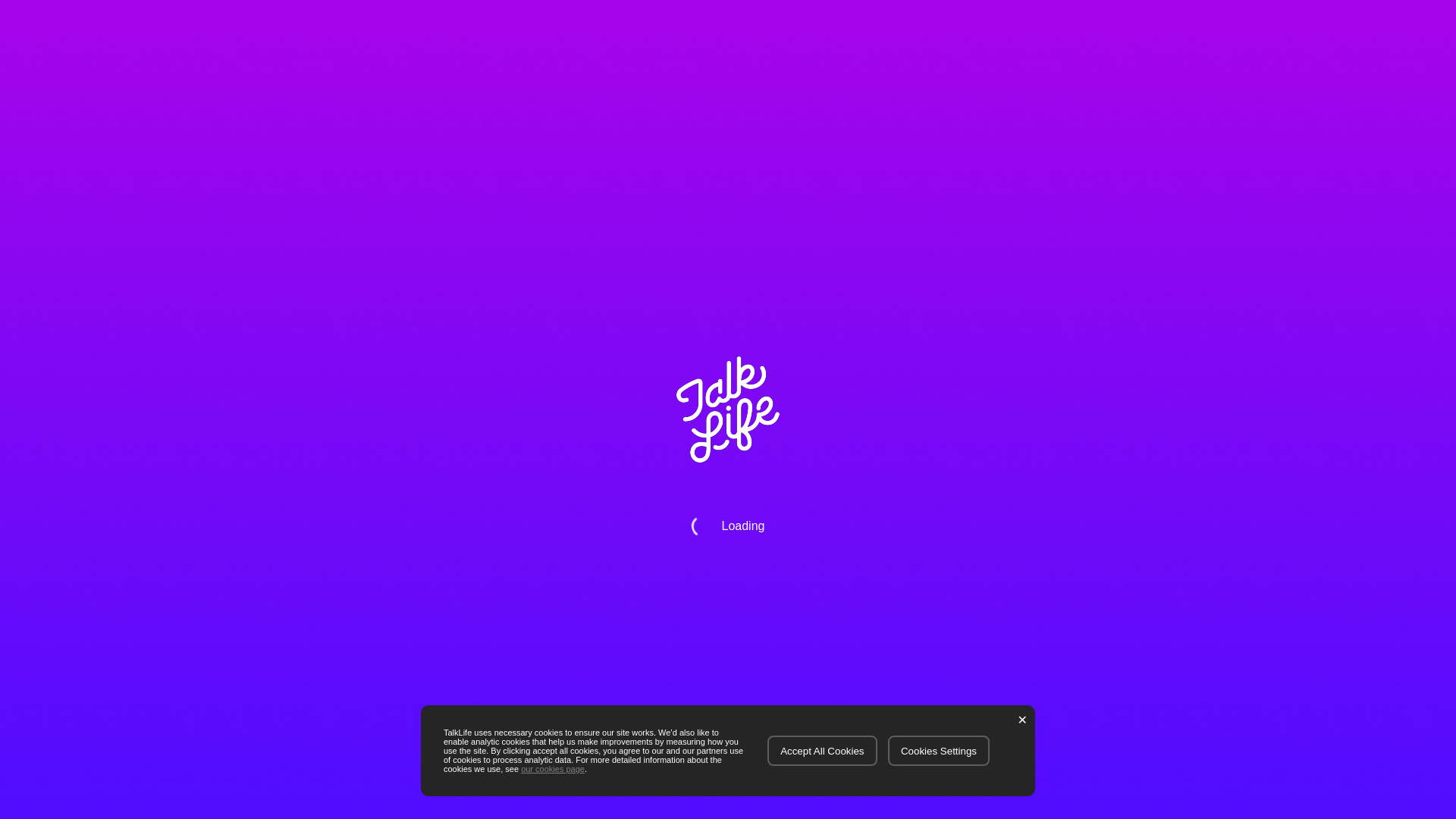 website screenshot of https://talklife-public-web-production.pages.dev/