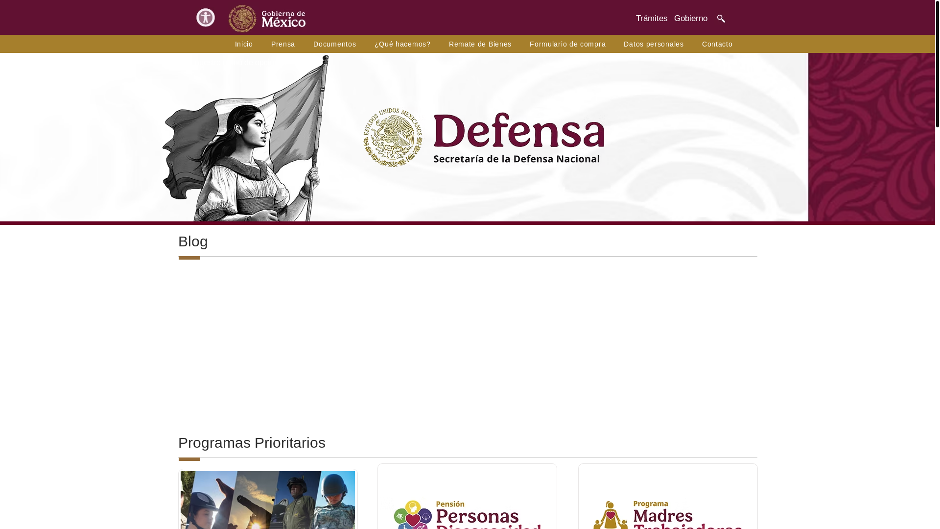 website screenshot of https://secretariadeladefensanacional.nl/