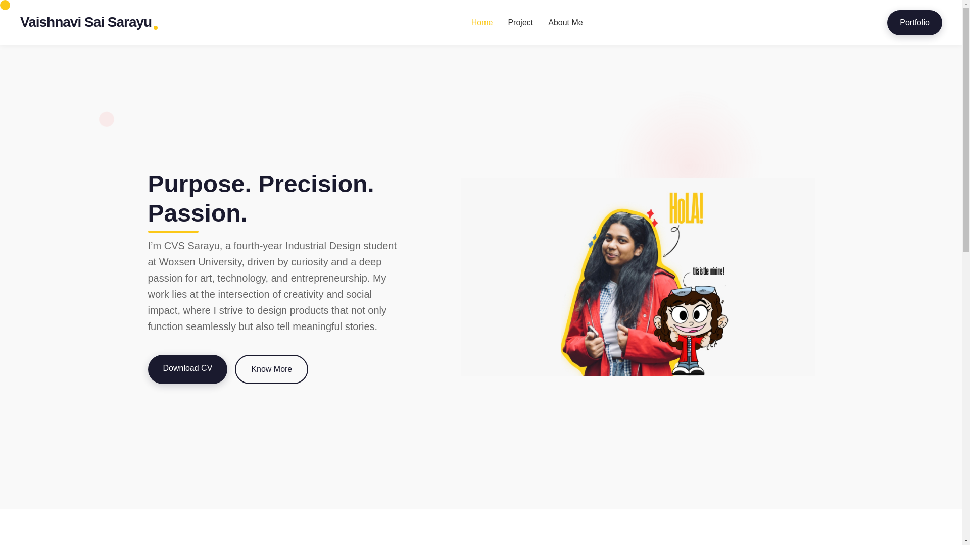 website screenshot of https://cvs-sarayu.pages.dev/