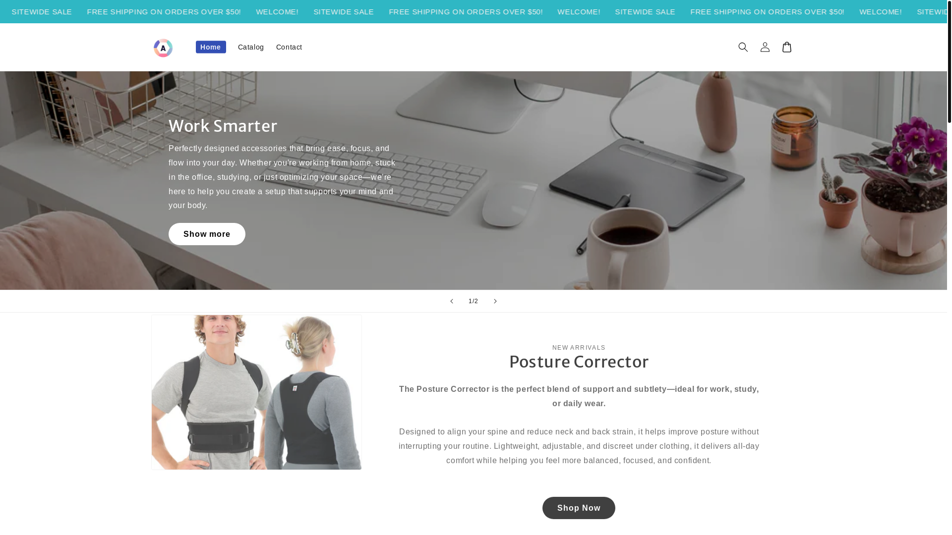 website screenshot of https://ambistelle.store/