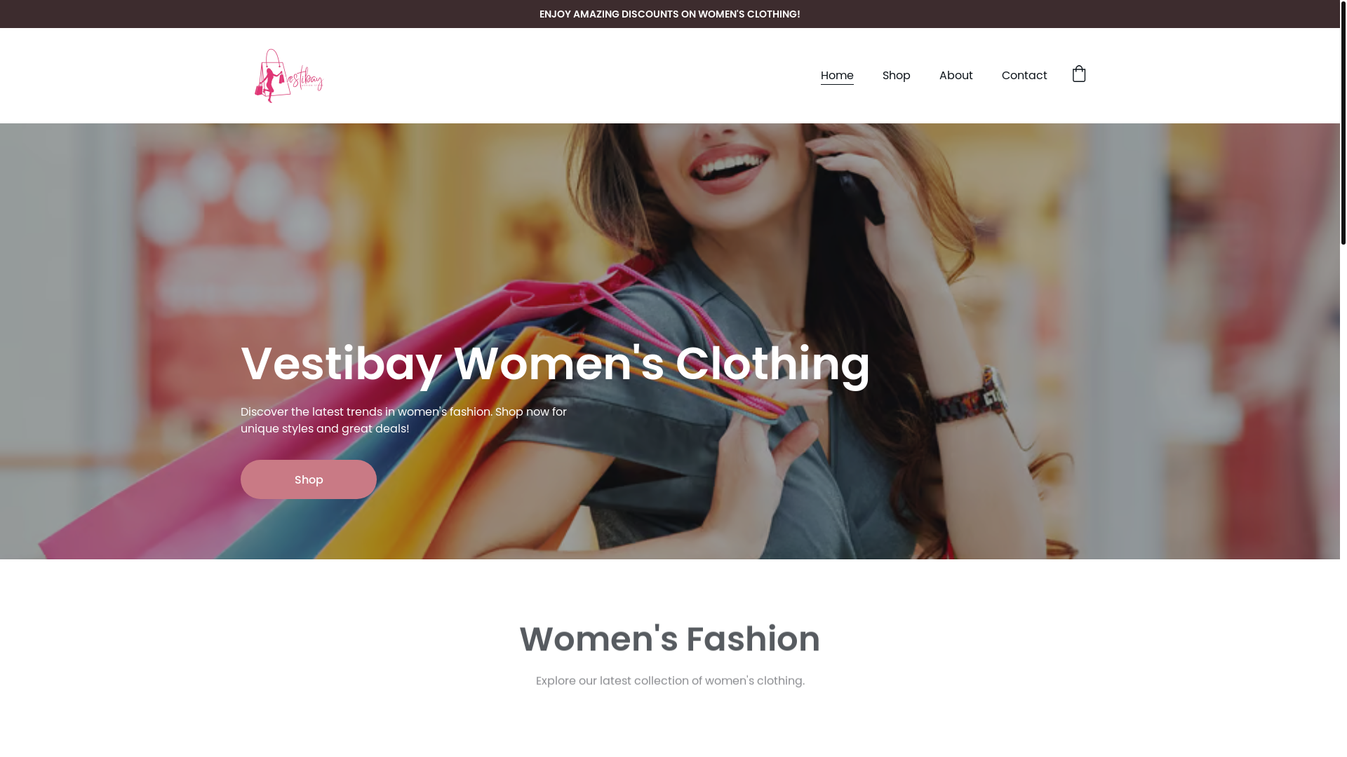 website screenshot of https://vestibay.online/