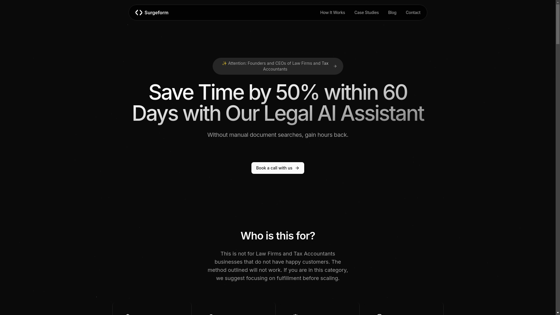 website screenshot of https://teamsurgeformai.com/
