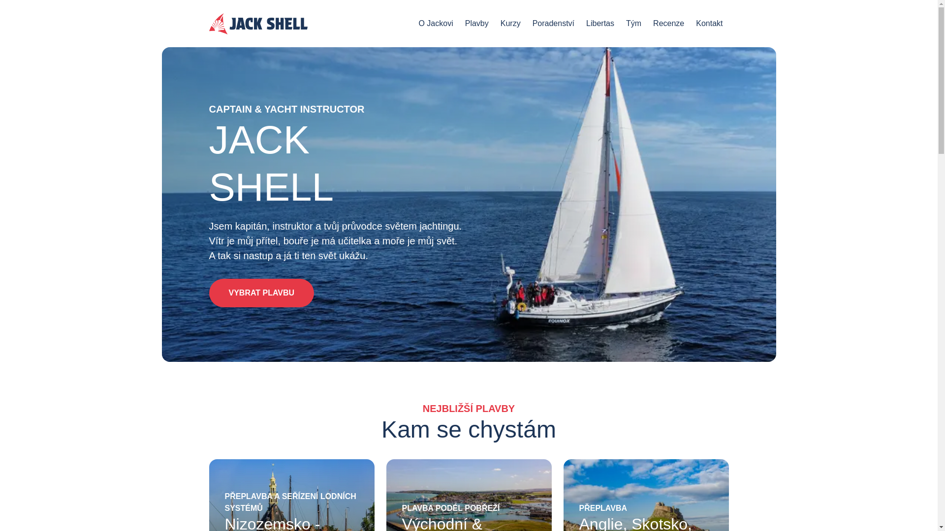 website screenshot of https://jackshell.cz/