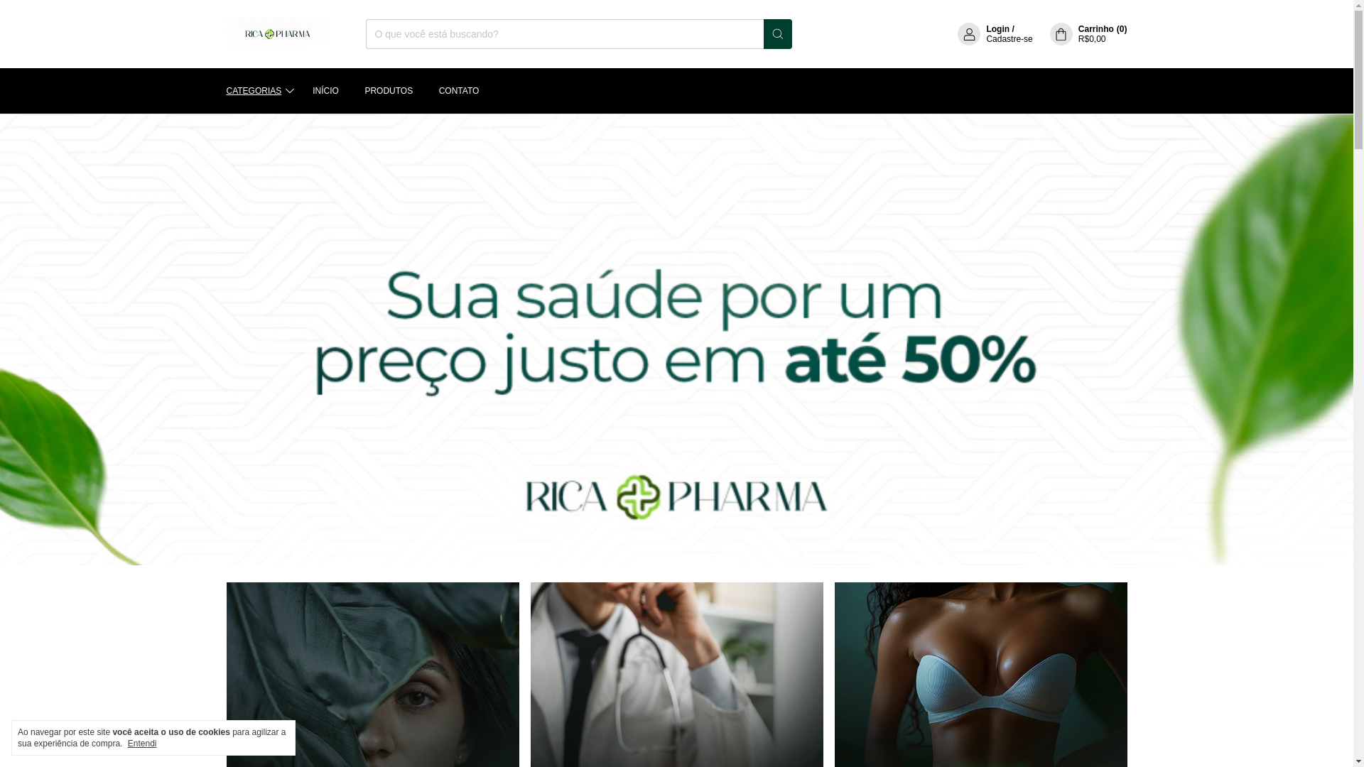 website screenshot of https://ricapharmaonline.com/