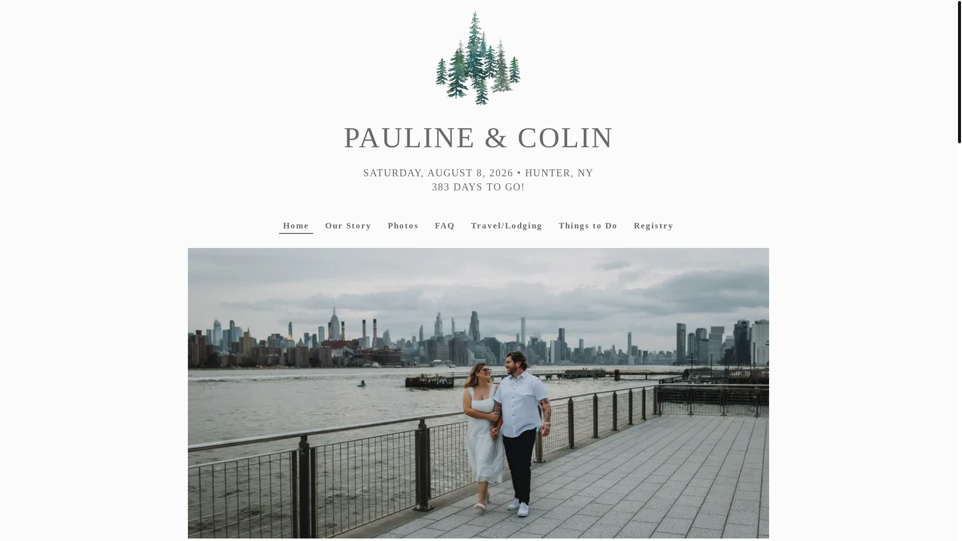 website screenshot of https://paulineandcolin.com/