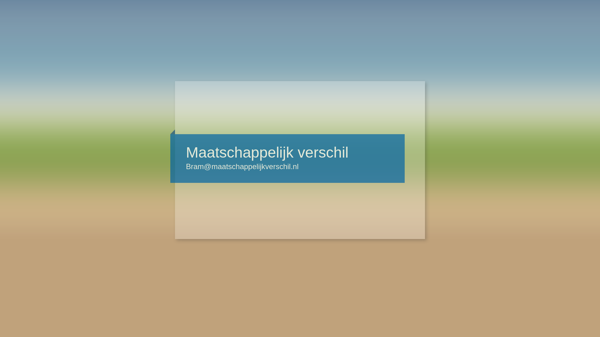website screenshot of https://maatschappelijkverschil.nl/