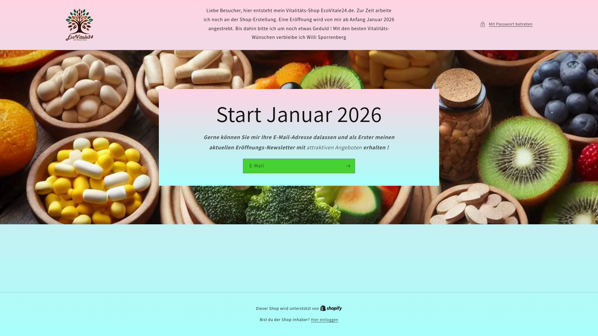 website screenshot of https://ecovitale.de/
