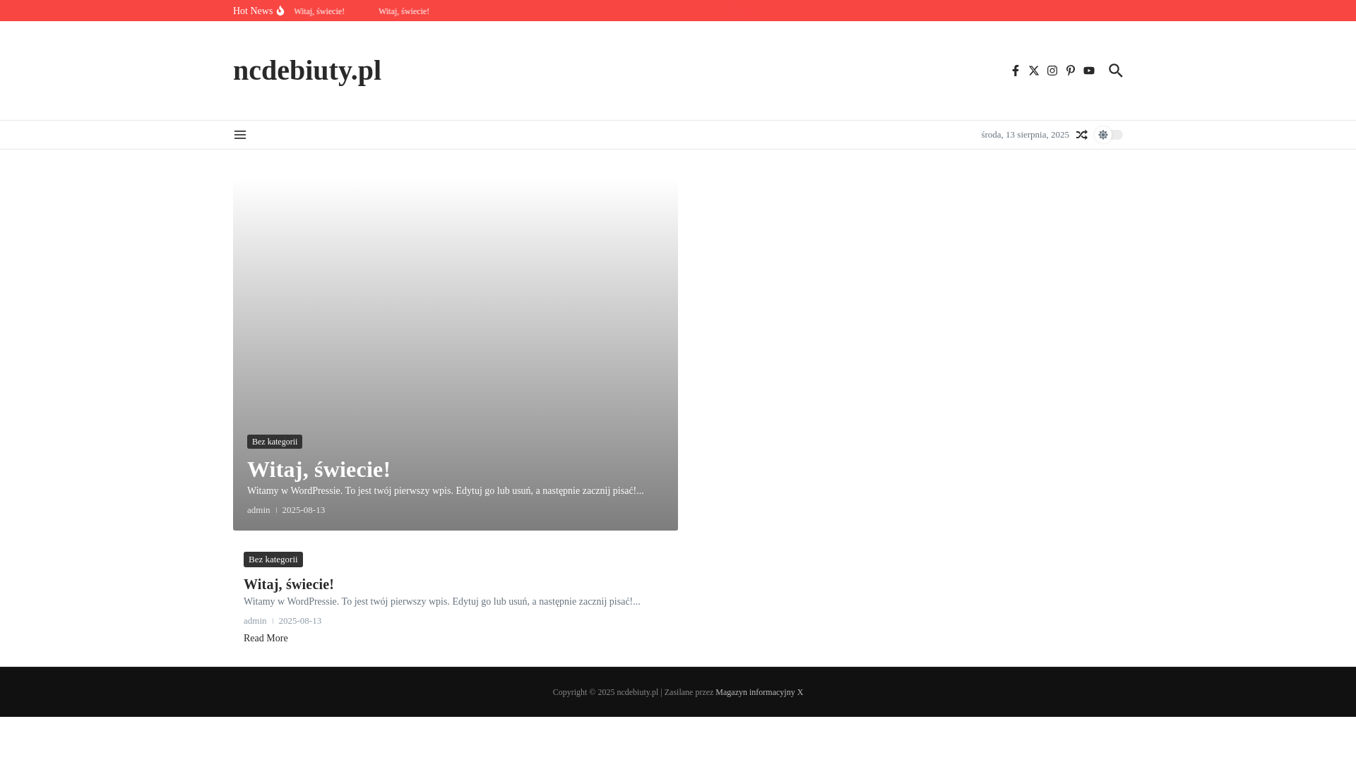 website screenshot of https://ncdebiuty.pl/