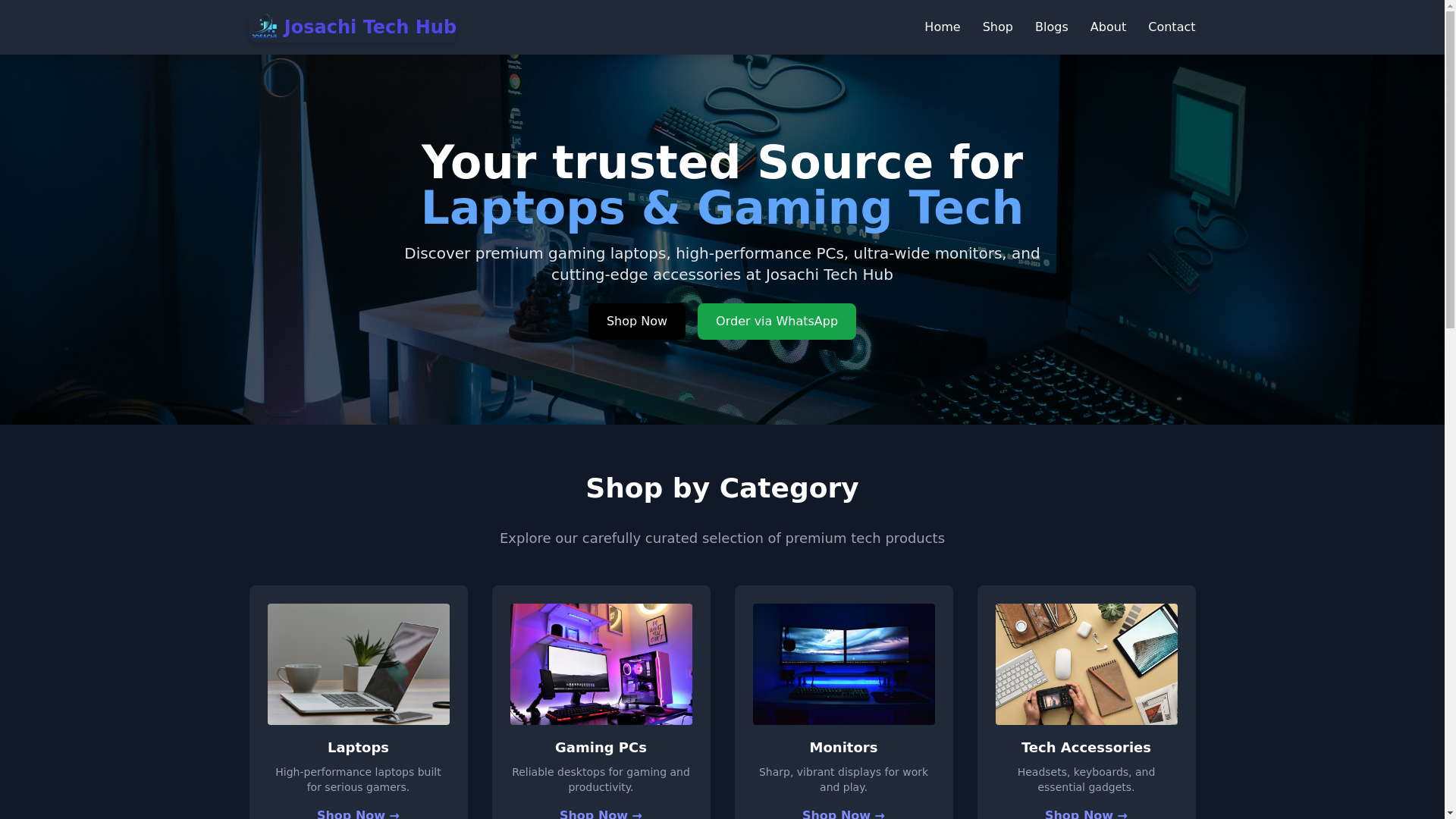 website screenshot of https://josachitechhub.com/