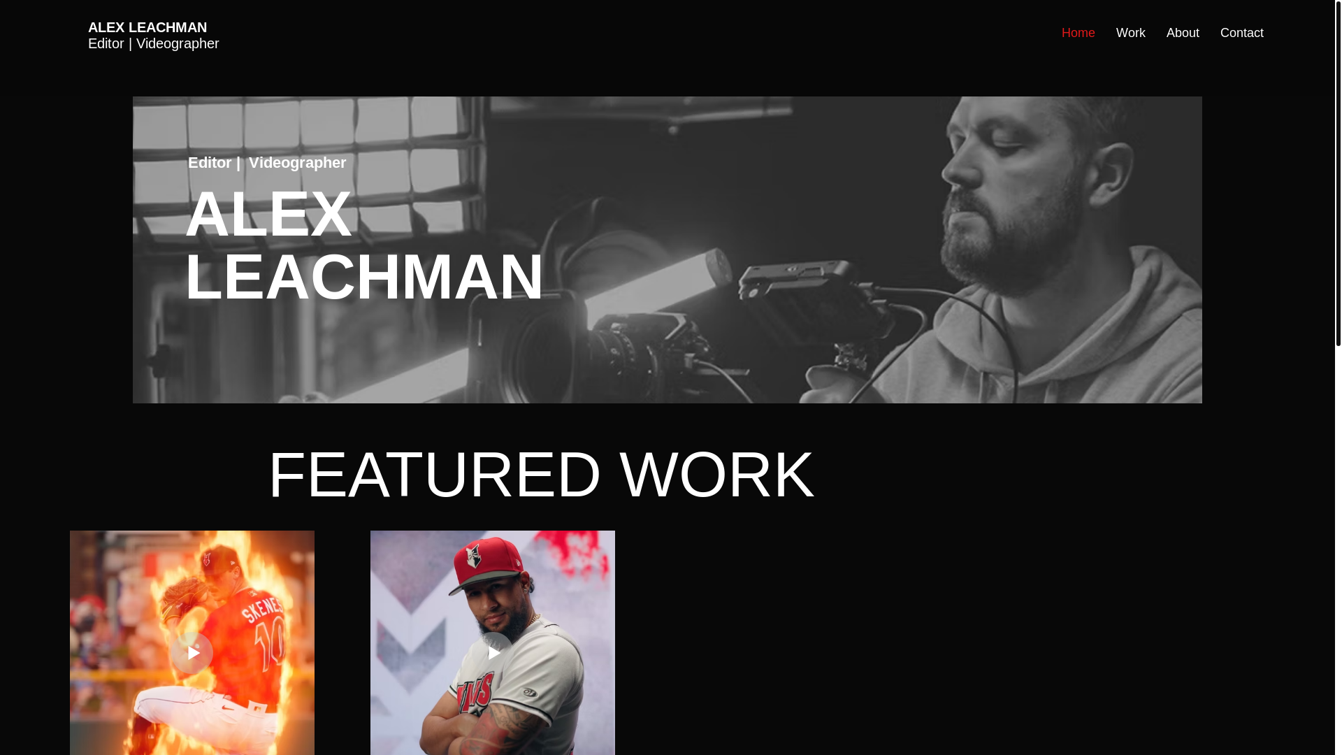 website screenshot of https://alexleachman.com/