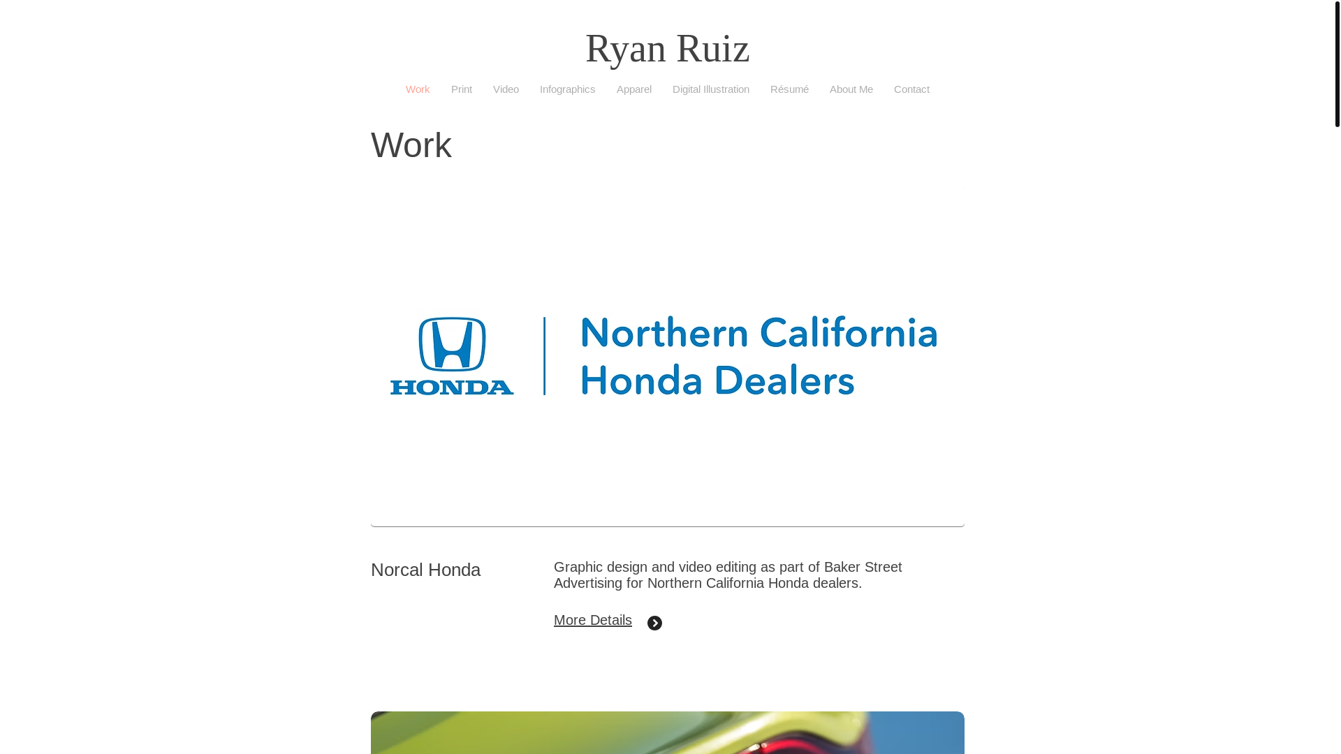 website screenshot of https://ryanruizcreative.com/