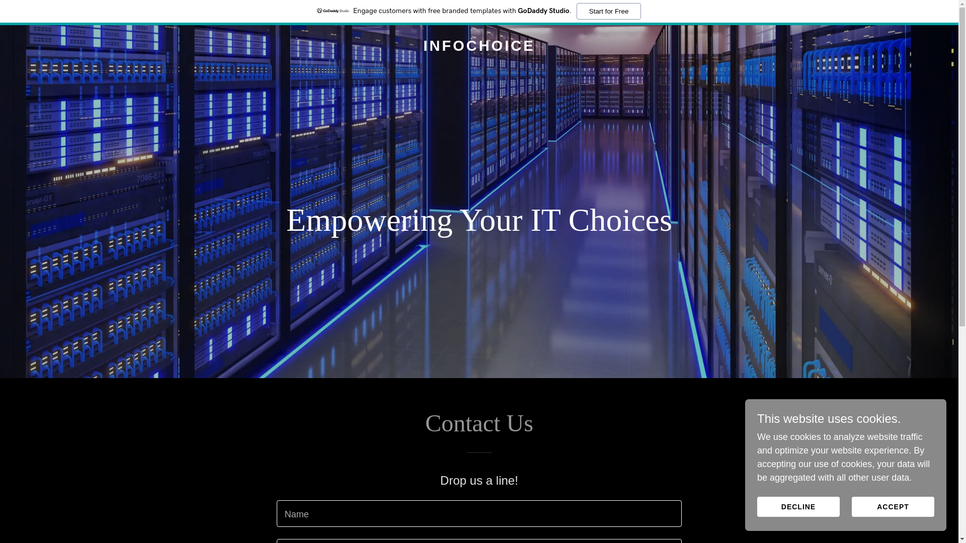 website screenshot of https://infochoice.io/