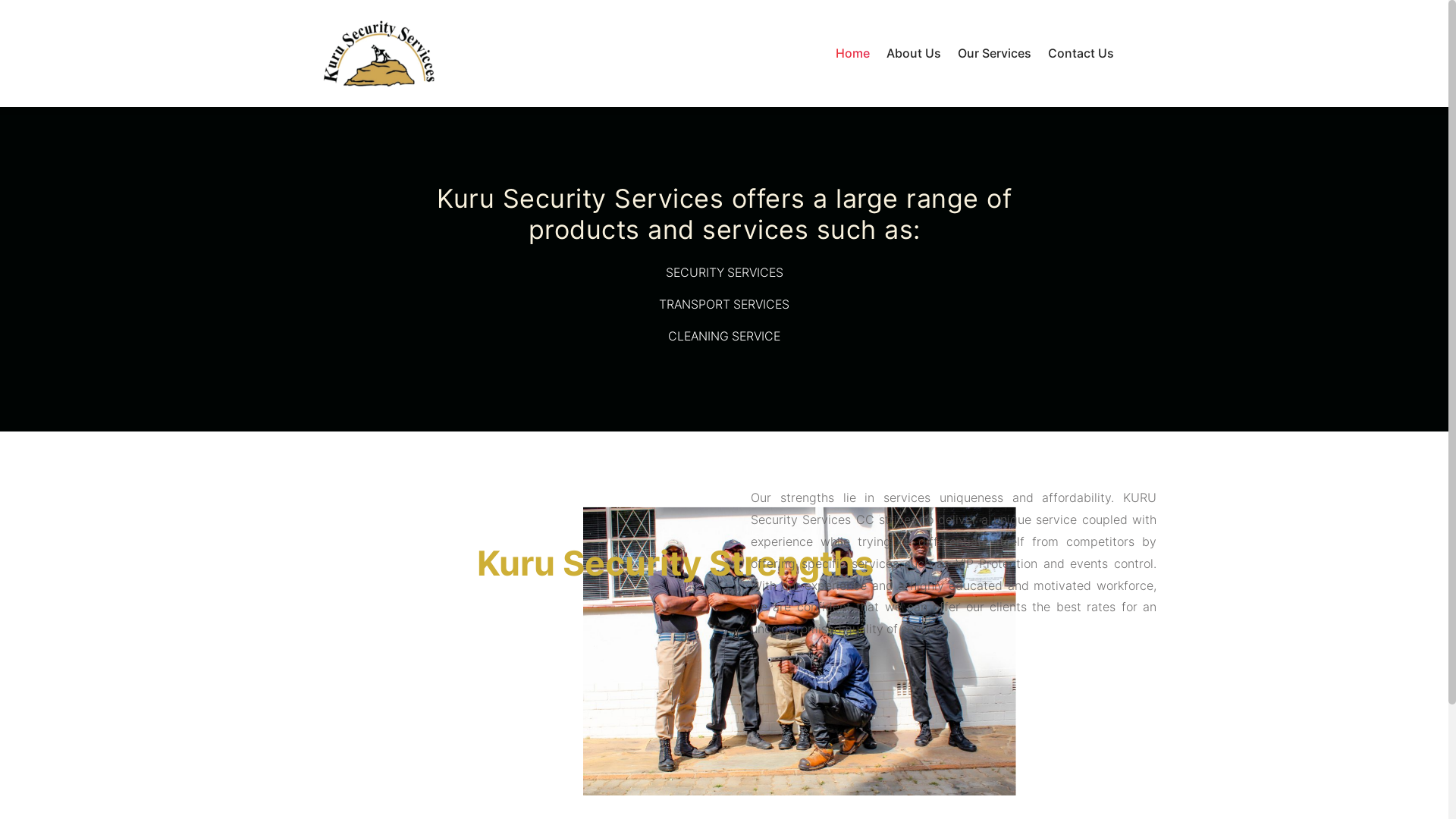 website screenshot of https://kuru-security.com/
