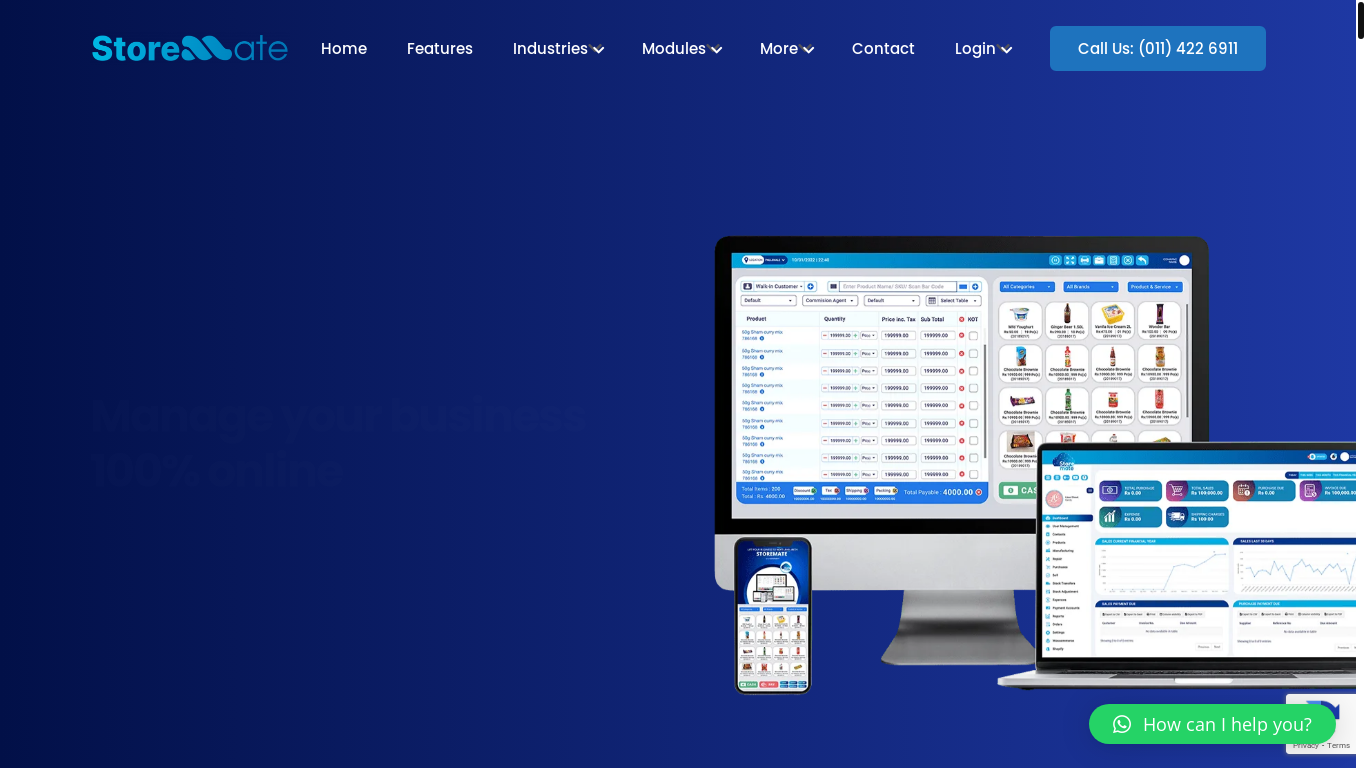 website screenshot of https://storemate.lk/