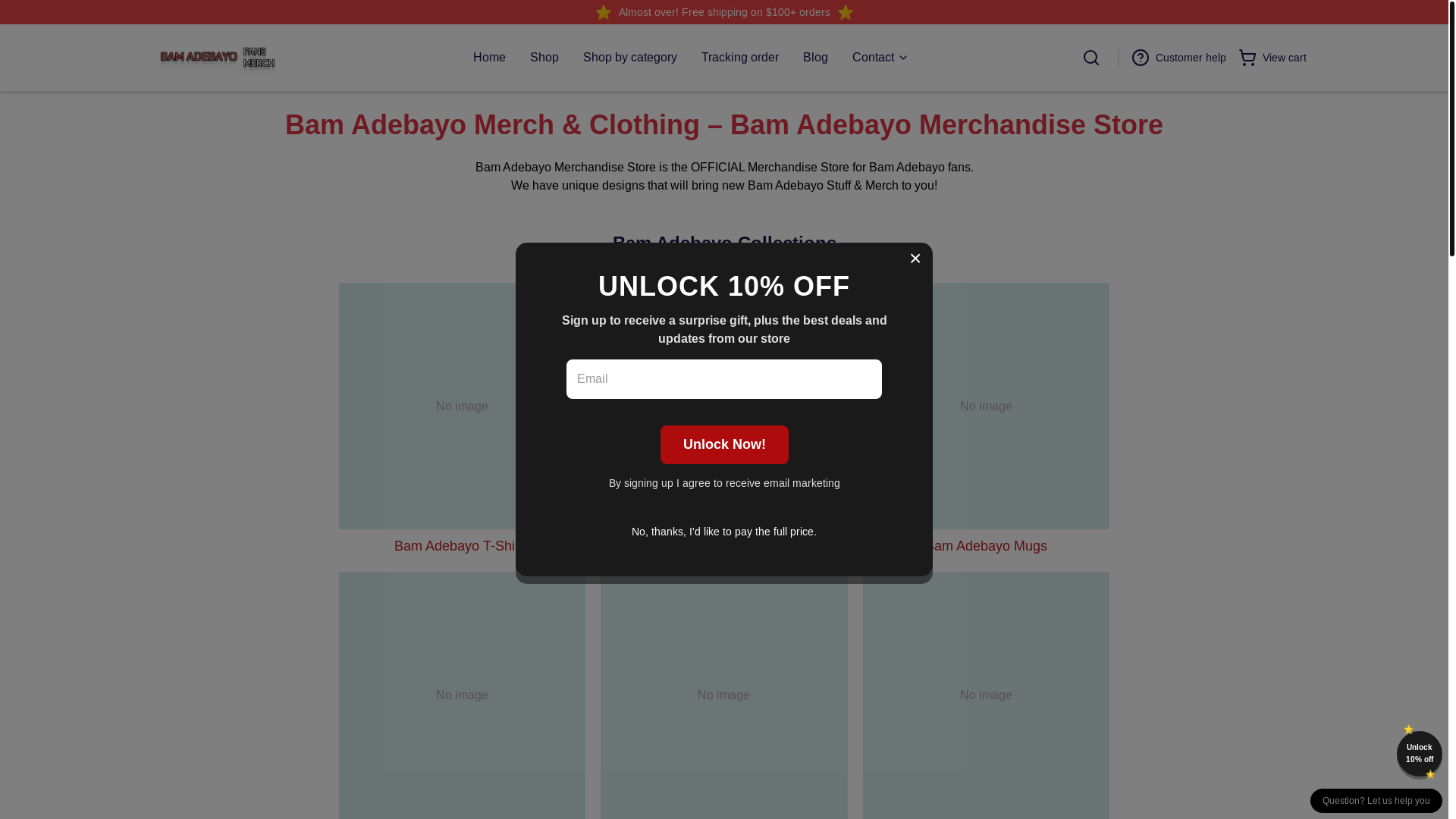 website screenshot of https://bamadebayo.shop/