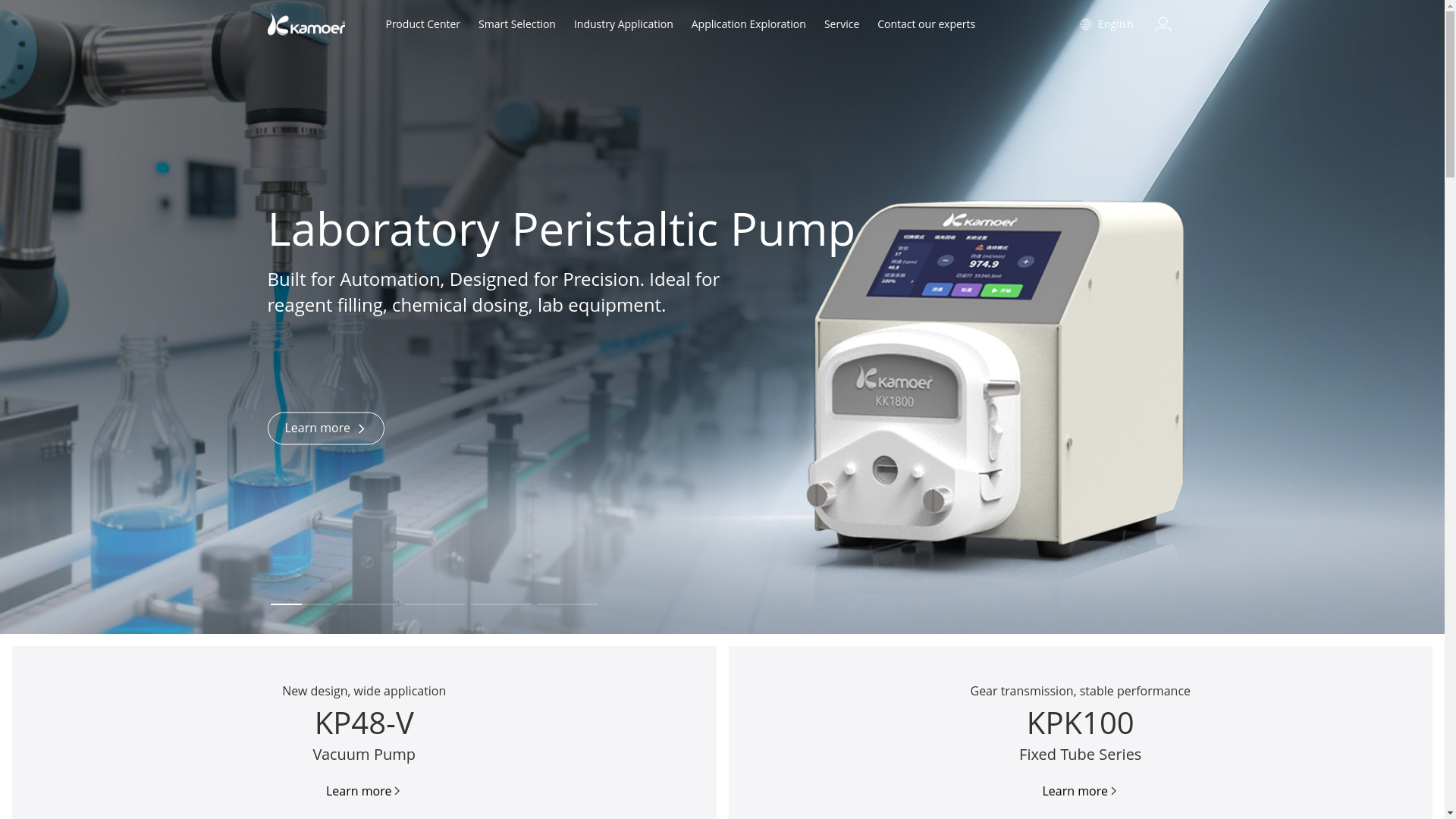 website screenshot of https://kamoer.com/