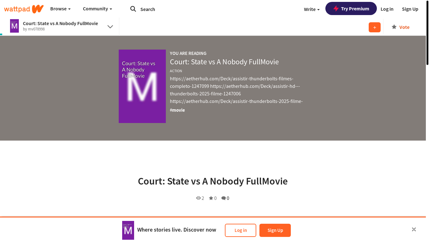 website screenshot of https://www.wattpad.com/1539987162-court-state-vs-a-nobody-fullmovie#