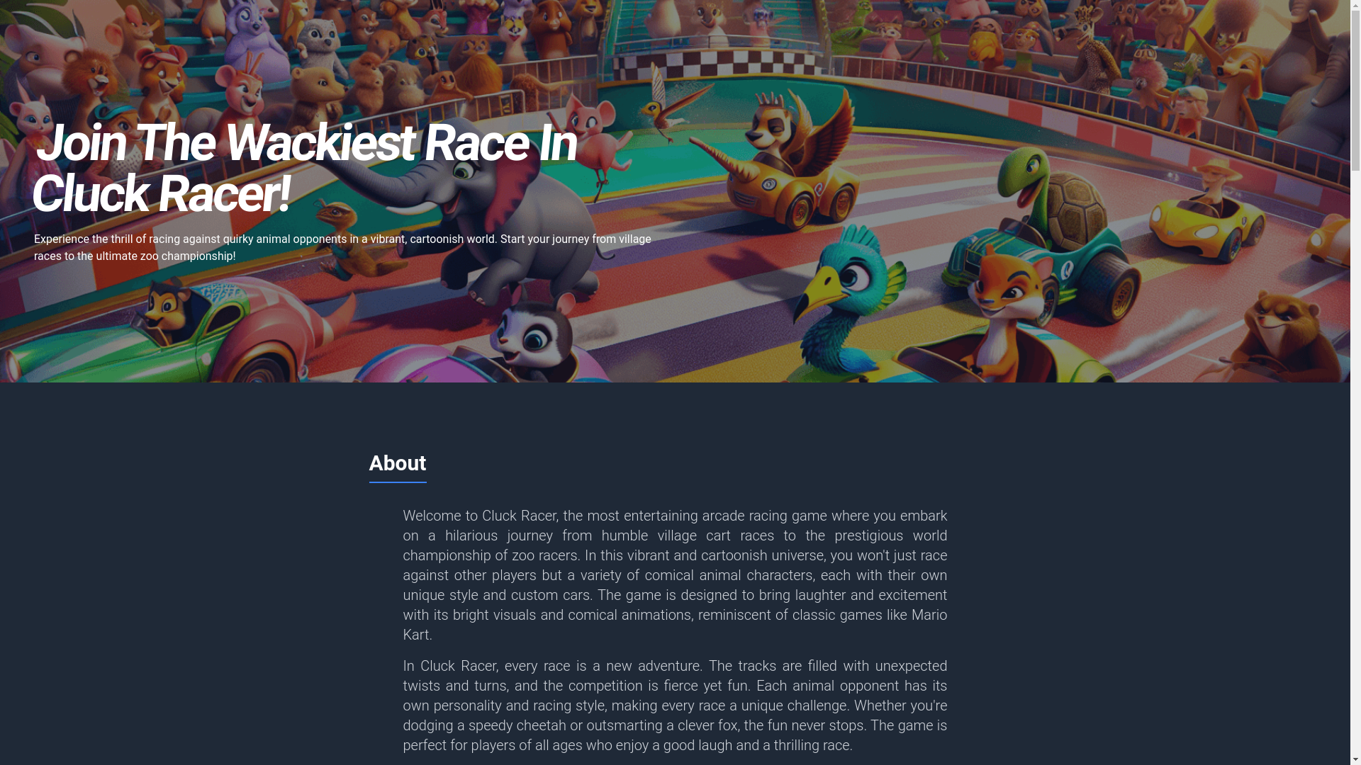 website screenshot of https://joincluckinca.com/