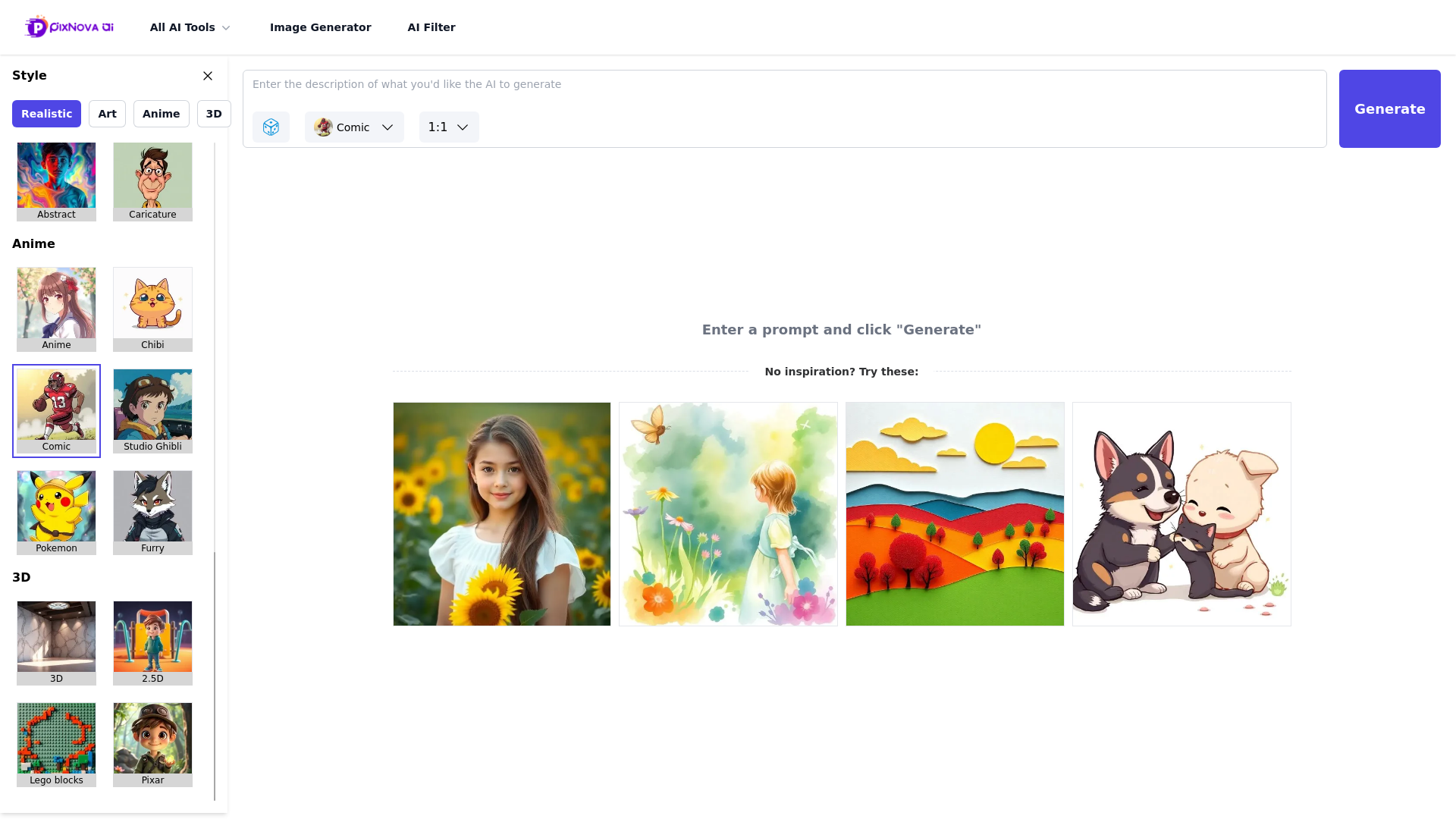 website screenshot of https://pixnova.ai/app/image-generator/?style=3&category=anime