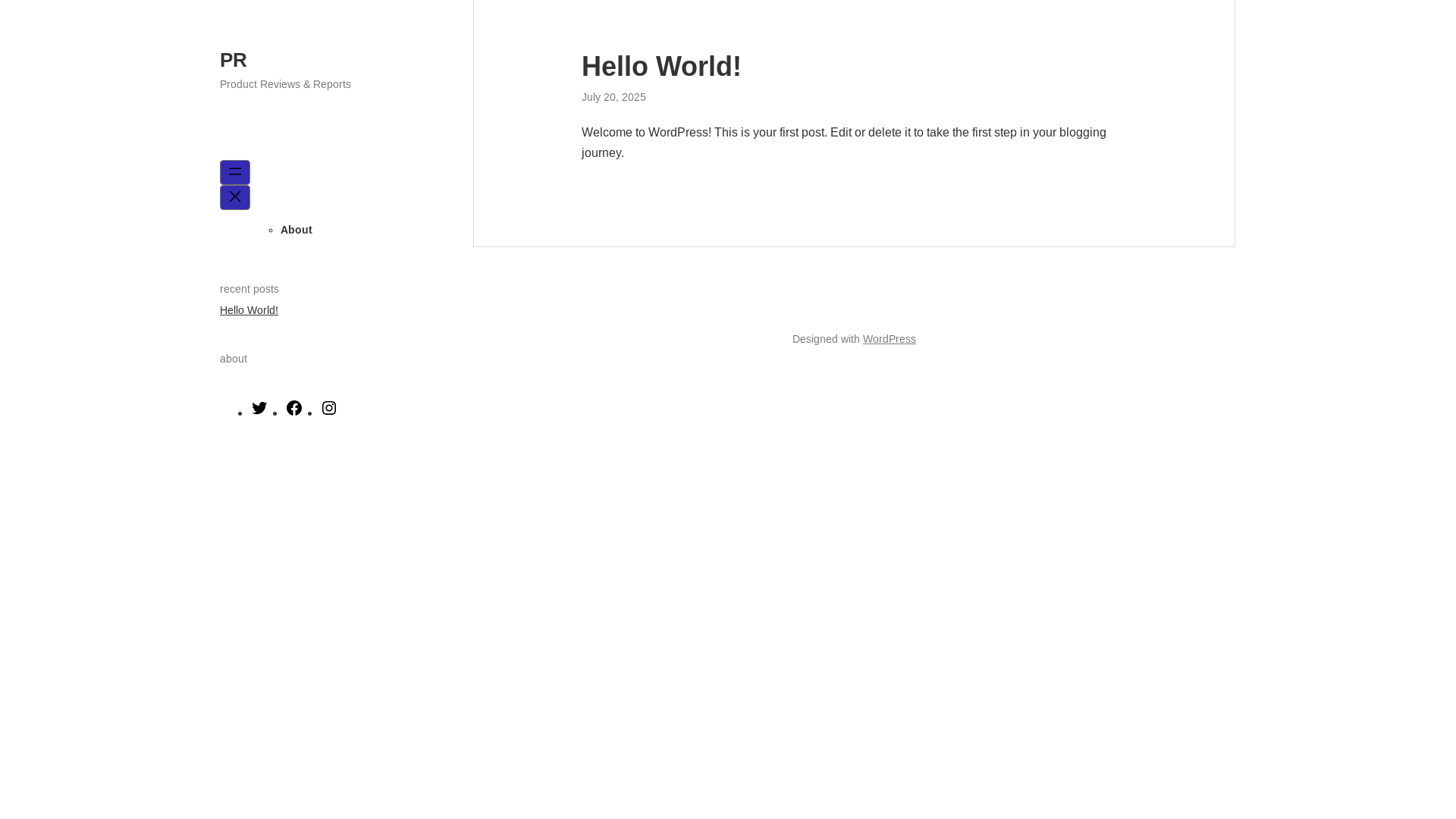 website screenshot of https://productreport.blog/