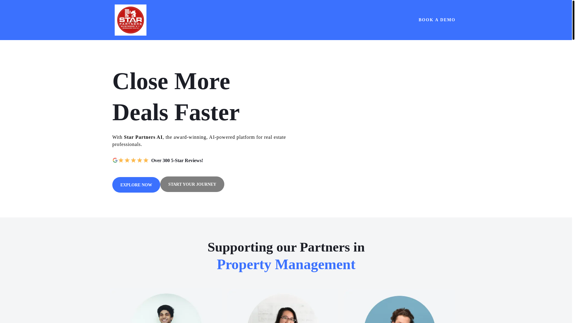 website screenshot of https://trystarpartnersai.com/