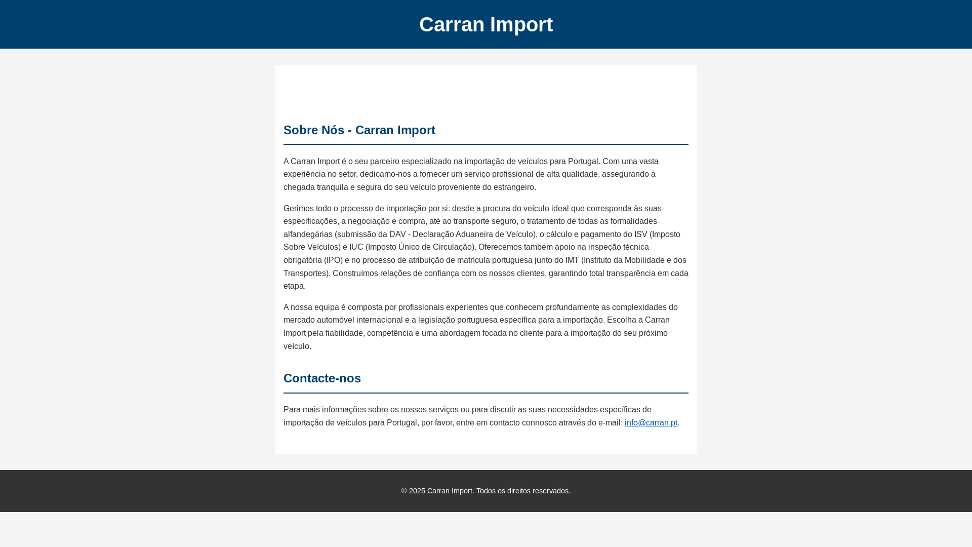 website screenshot of https://carran-portugal.pages.dev/