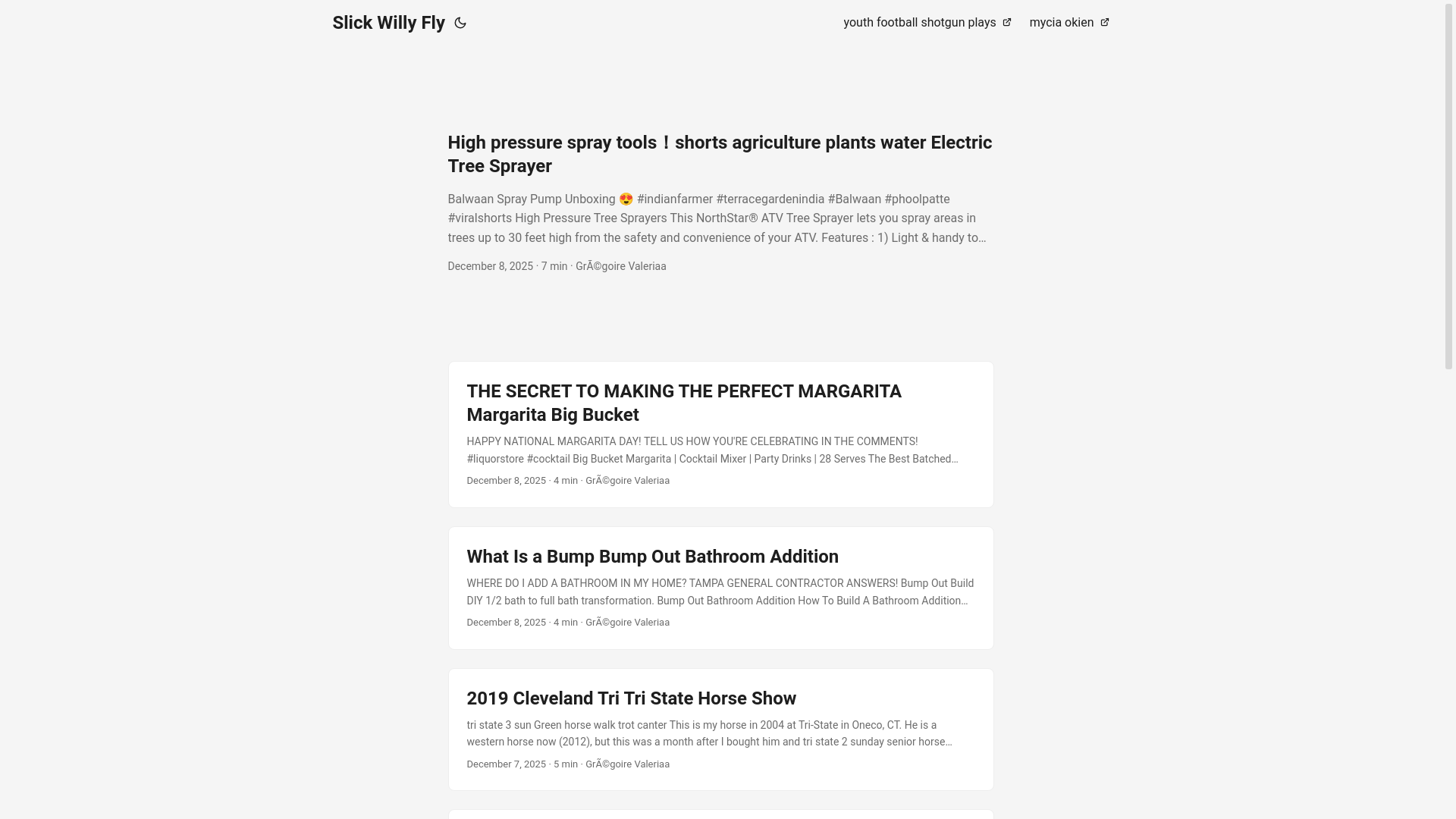 website screenshot of https://slickwillyfly.pages.dev/