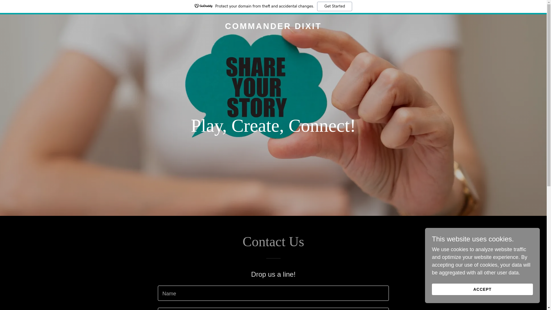 website screenshot of https://commanderdixit.com/