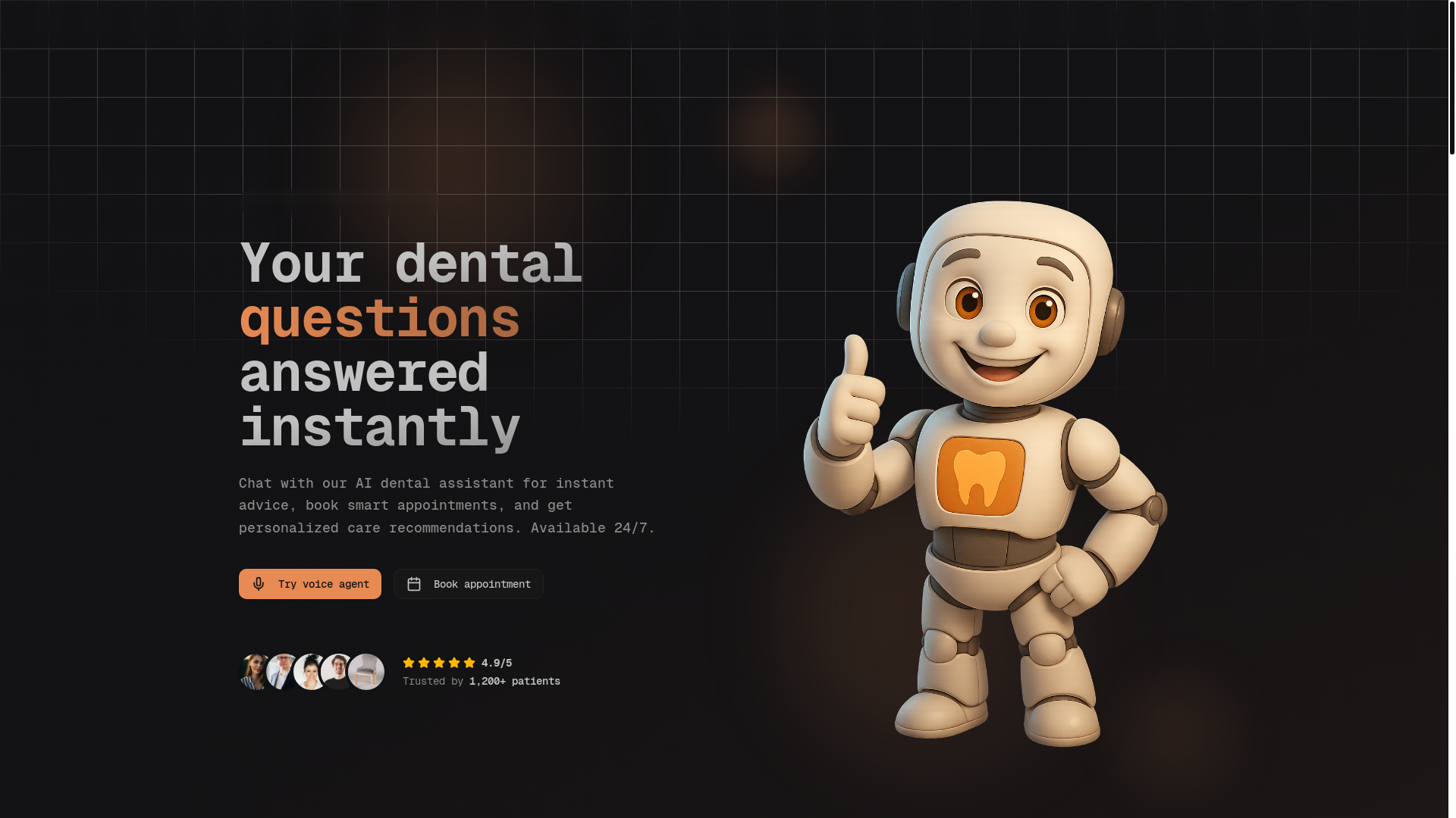 website screenshot of https://dentwise-pqgwz.sevalla.app