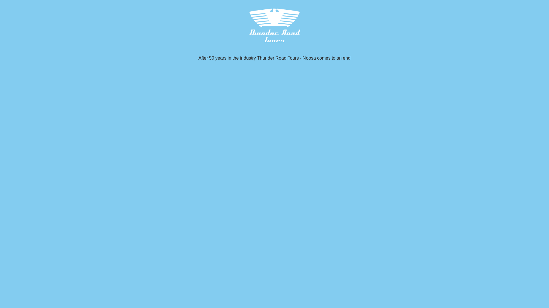 website screenshot of https://thunderroadnoosa.online/