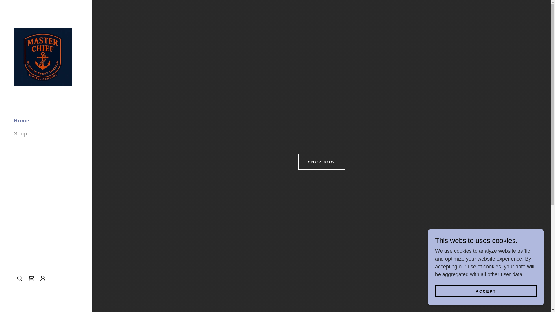website screenshot of https://masterchiefapparel.com/