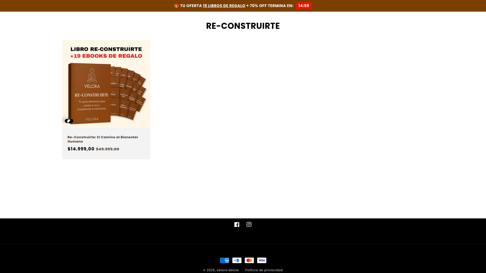 website screenshot of https://veloraebook.shop/