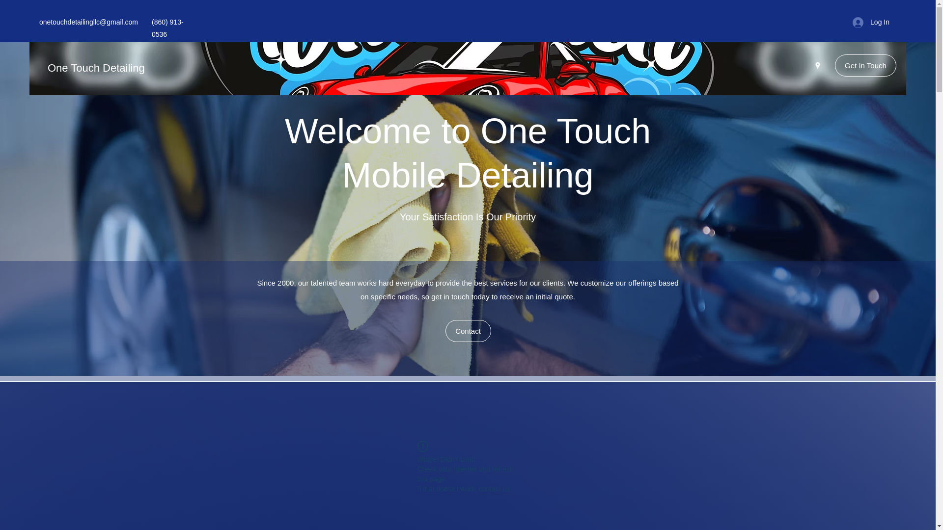 website screenshot of https://onetouchdetailingct.com/