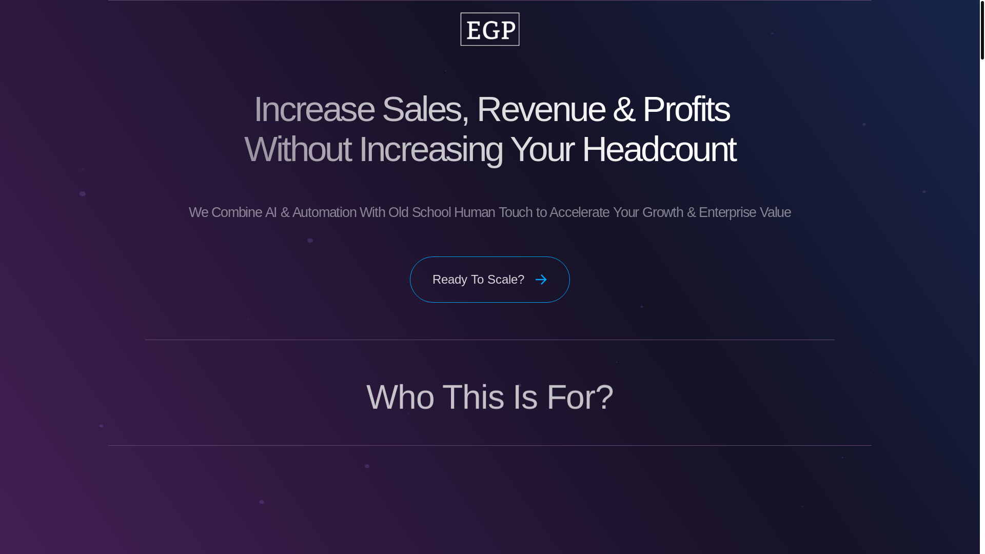 website screenshot of https://elevategrowthpartner.sbs/