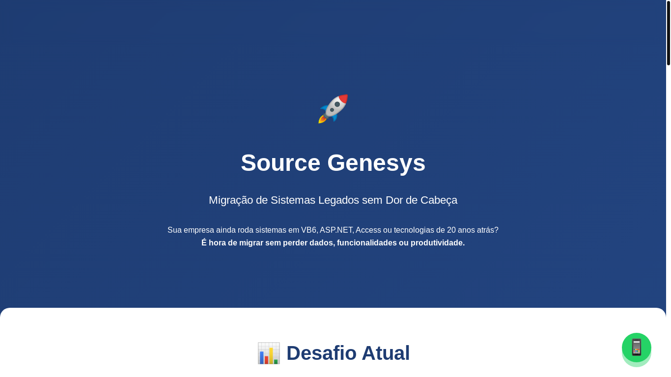 website screenshot of https://sourcegenesys.com.br/
