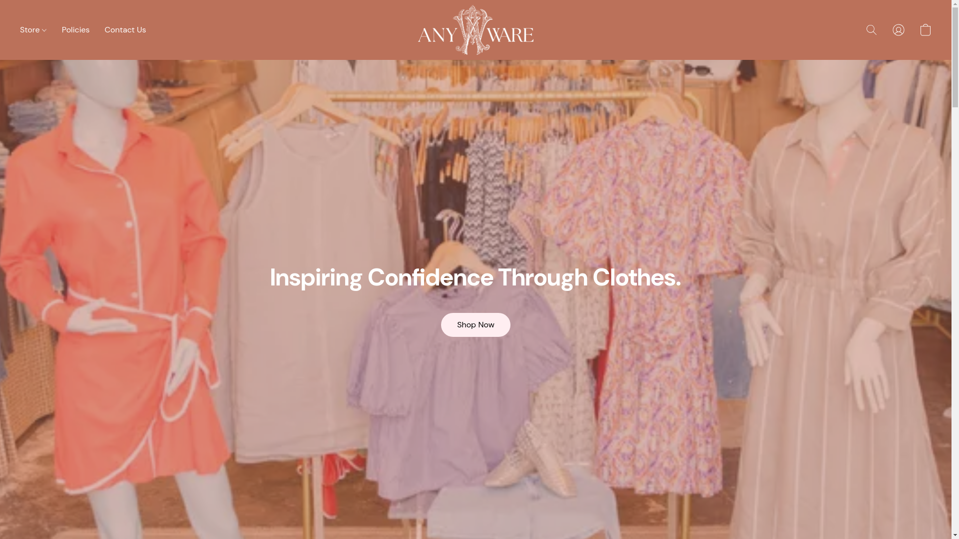website screenshot of https://anywarecorinth.com/
