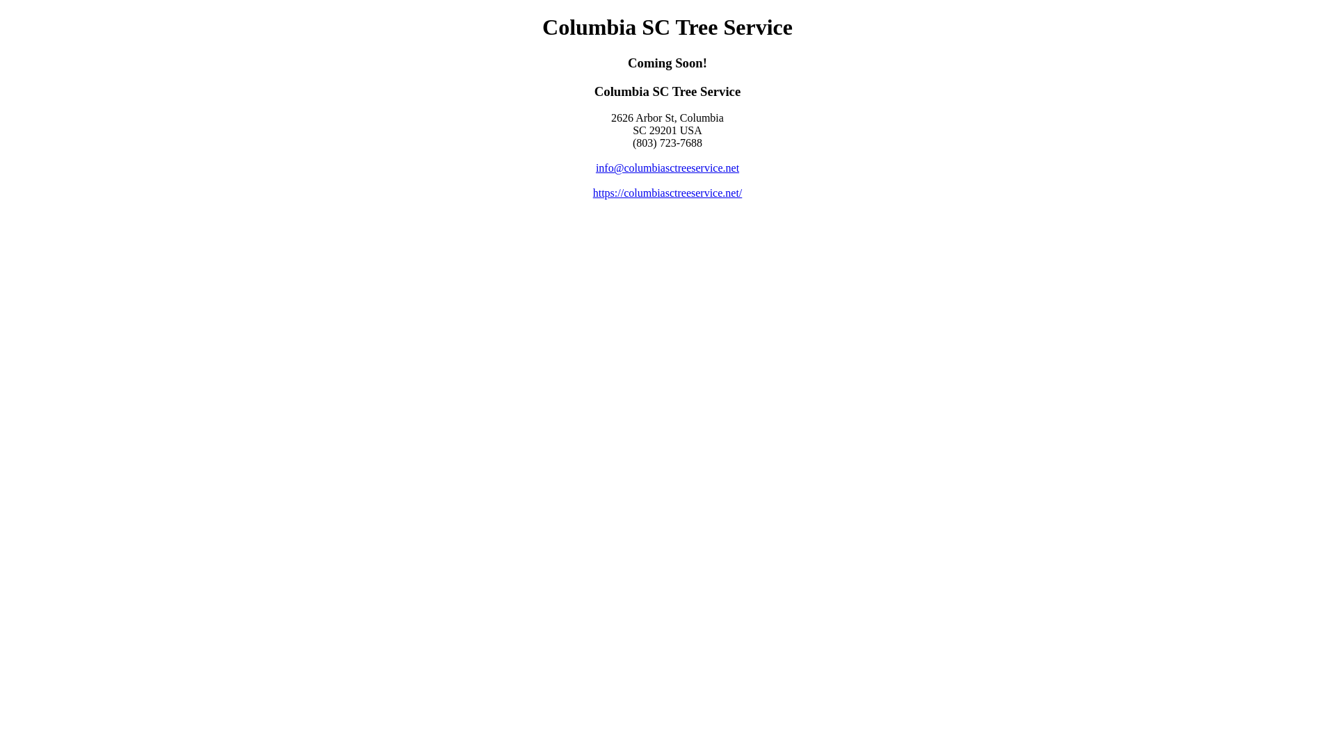 website screenshot of https://columbiasctreeservice.net/