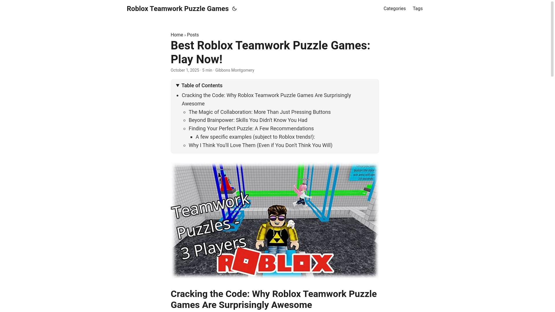 website screenshot of https://roblox-teamwork-puzzle-games.pages.dev/