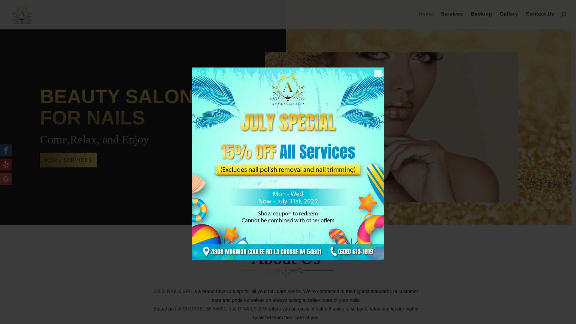 website screenshot of https://janddnailsspa.com/