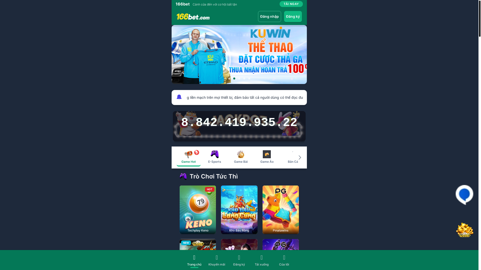 website screenshot of https://166betonlinecasinp.com/