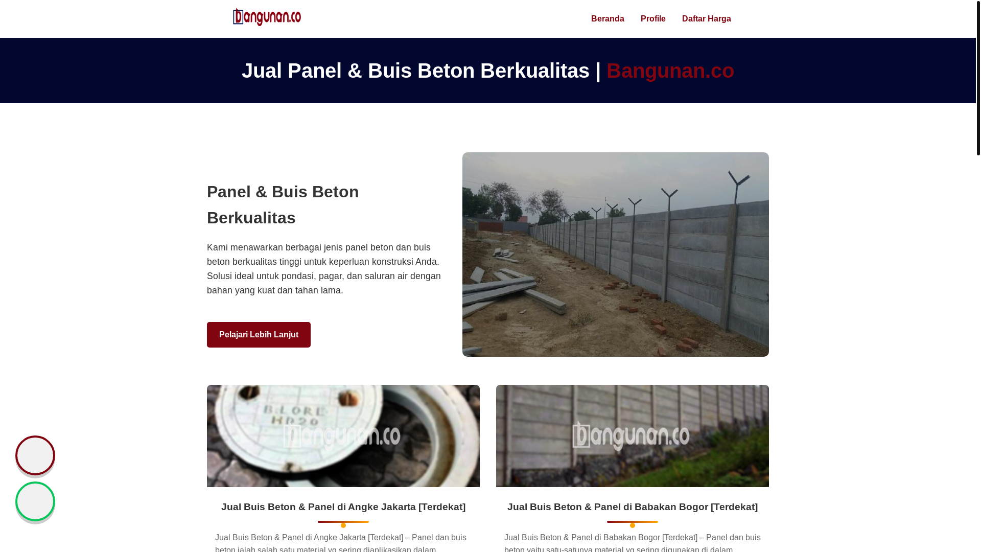 website screenshot of https://precast-bangunan-co.pages.dev/