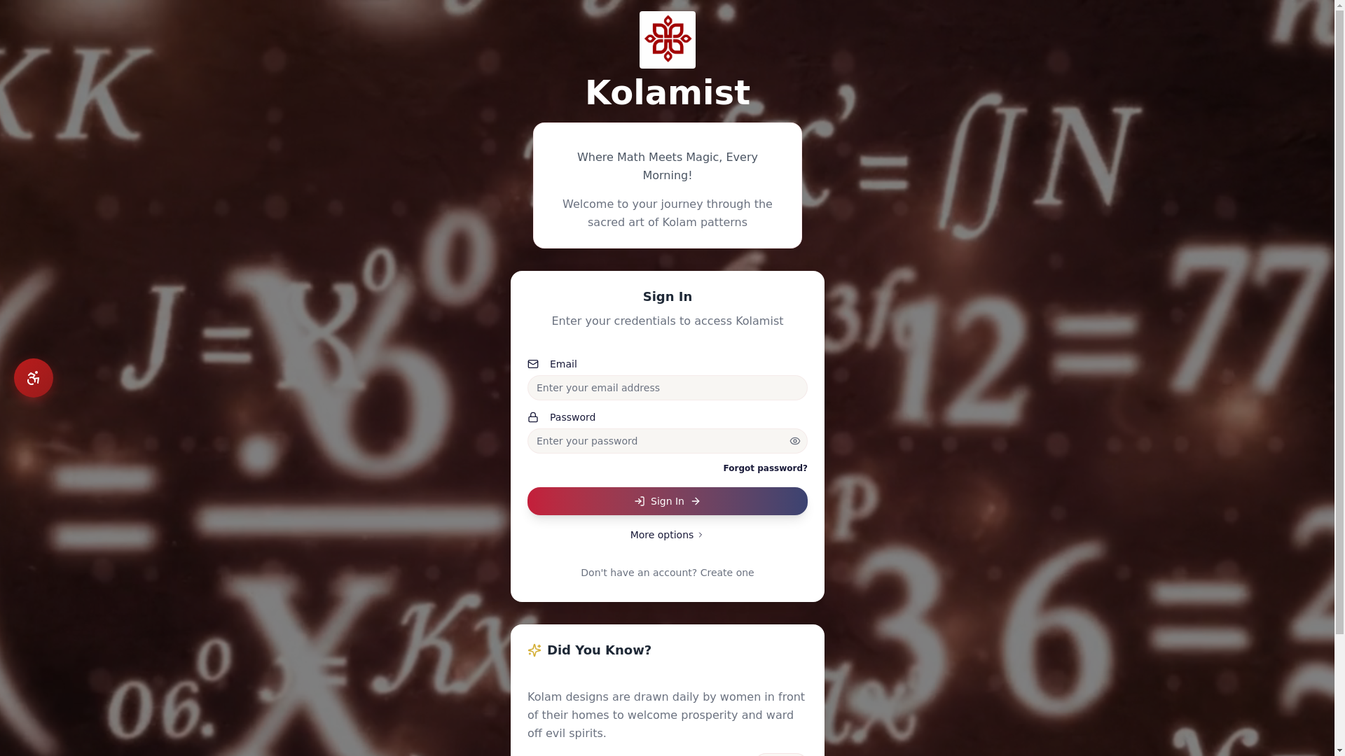 website screenshot of https://kolamist.tech/