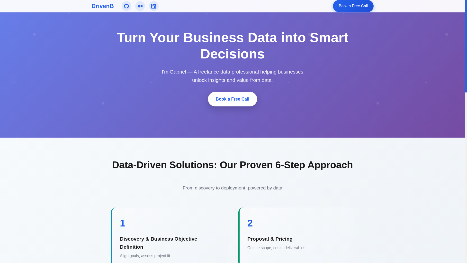 website screenshot of https://landingdrivenb.pages.dev/