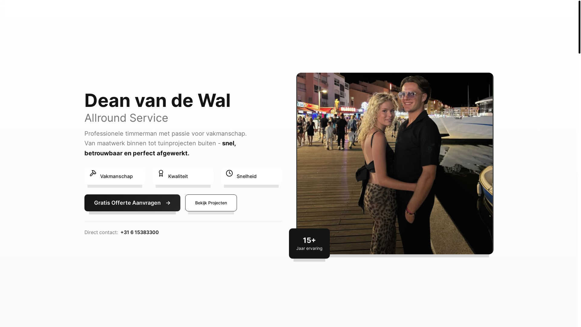 website screenshot of https://deanvandewal.pages.dev/
