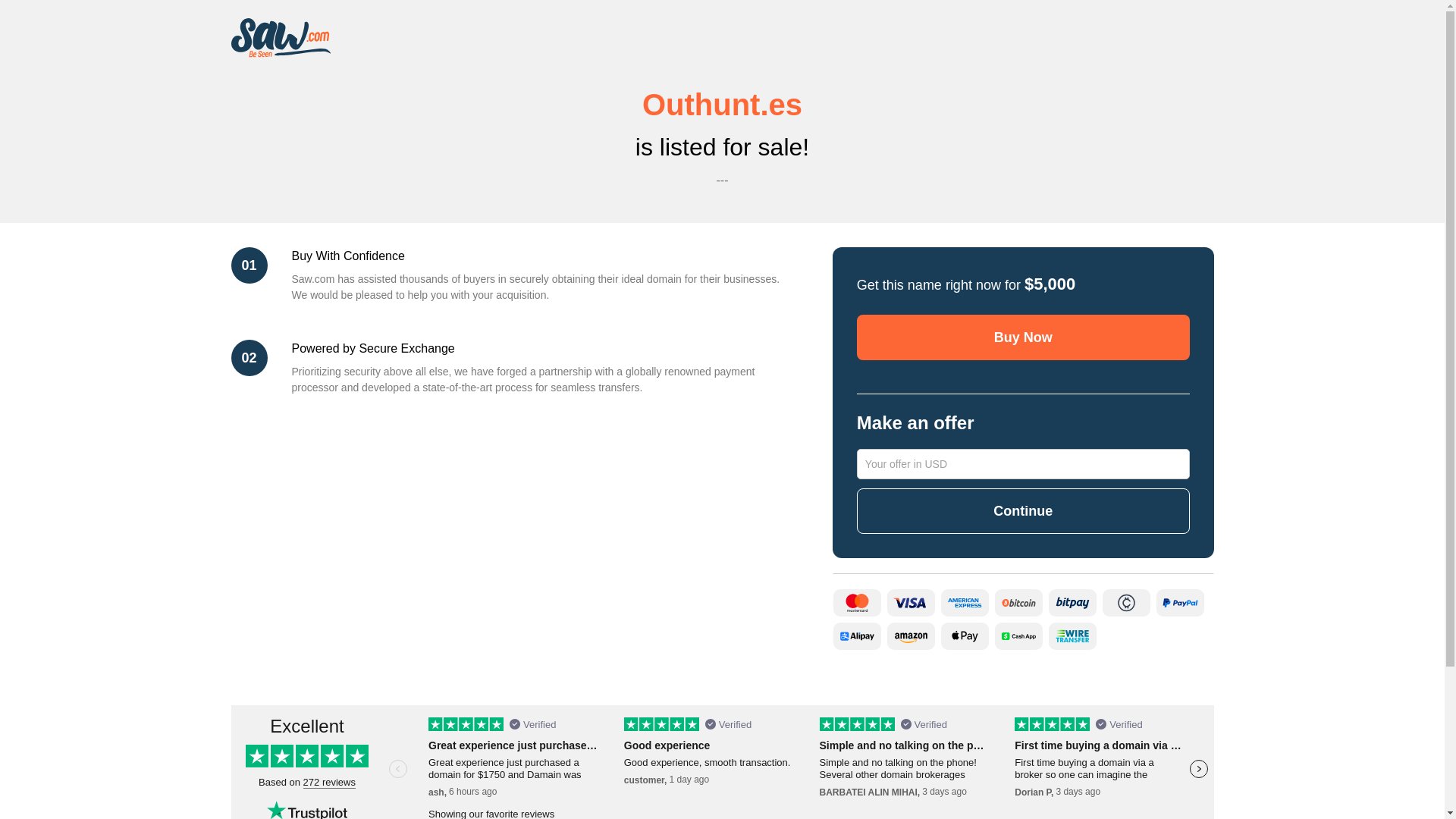 website screenshot of https://outhunt.es/