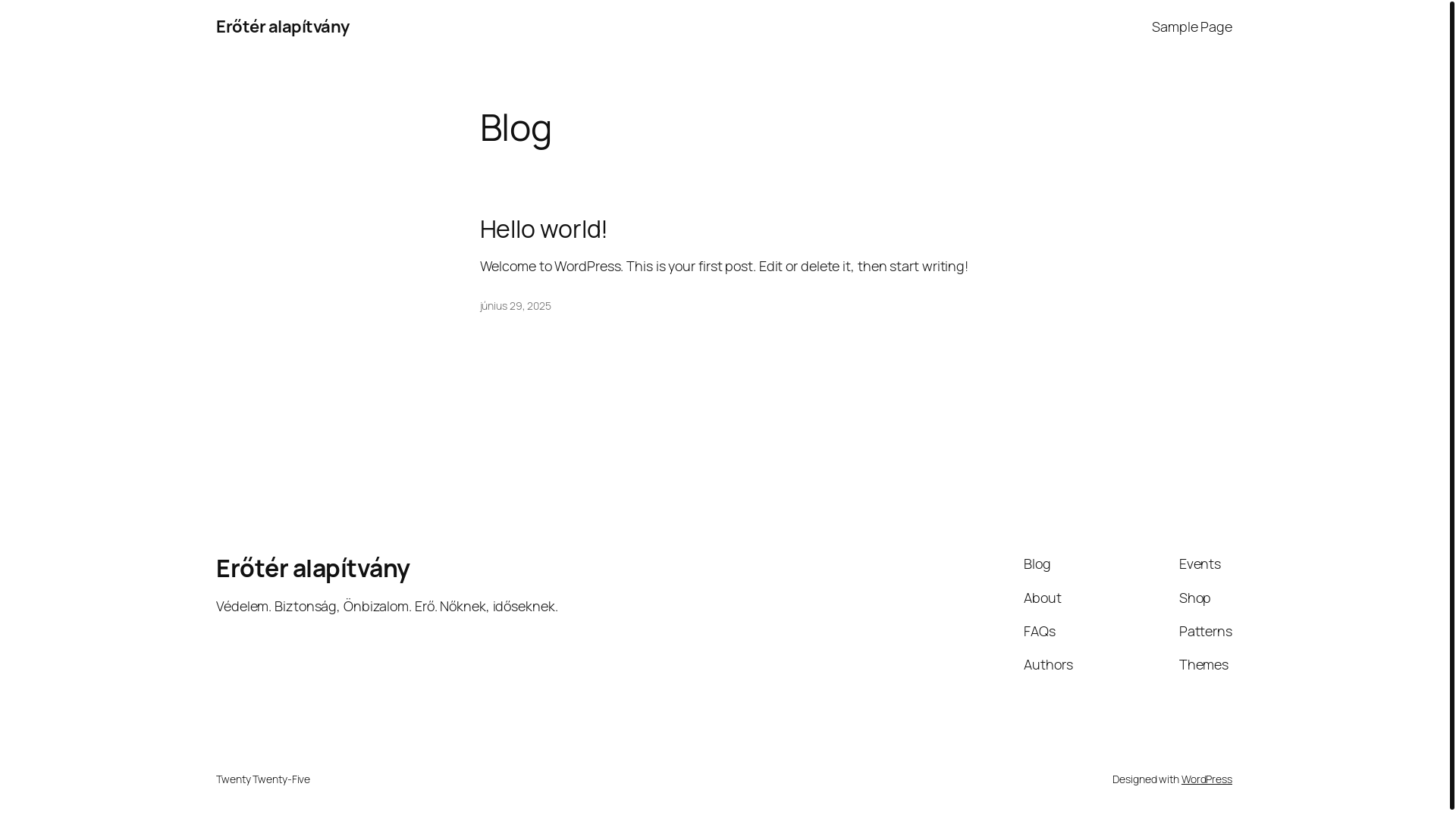 website screenshot of https://eroteralapitvany.hu/