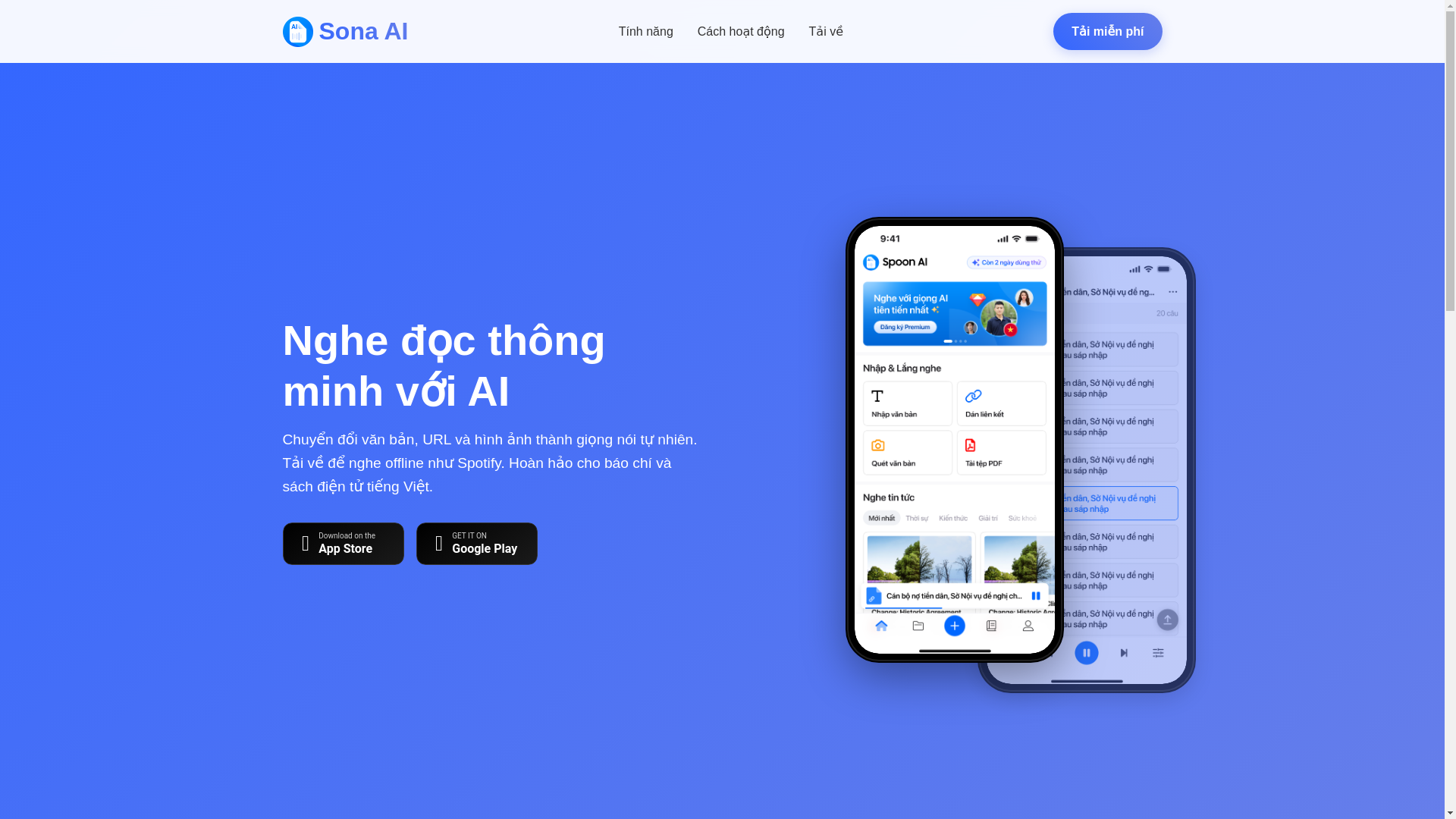 website screenshot of https://sonaai.app/