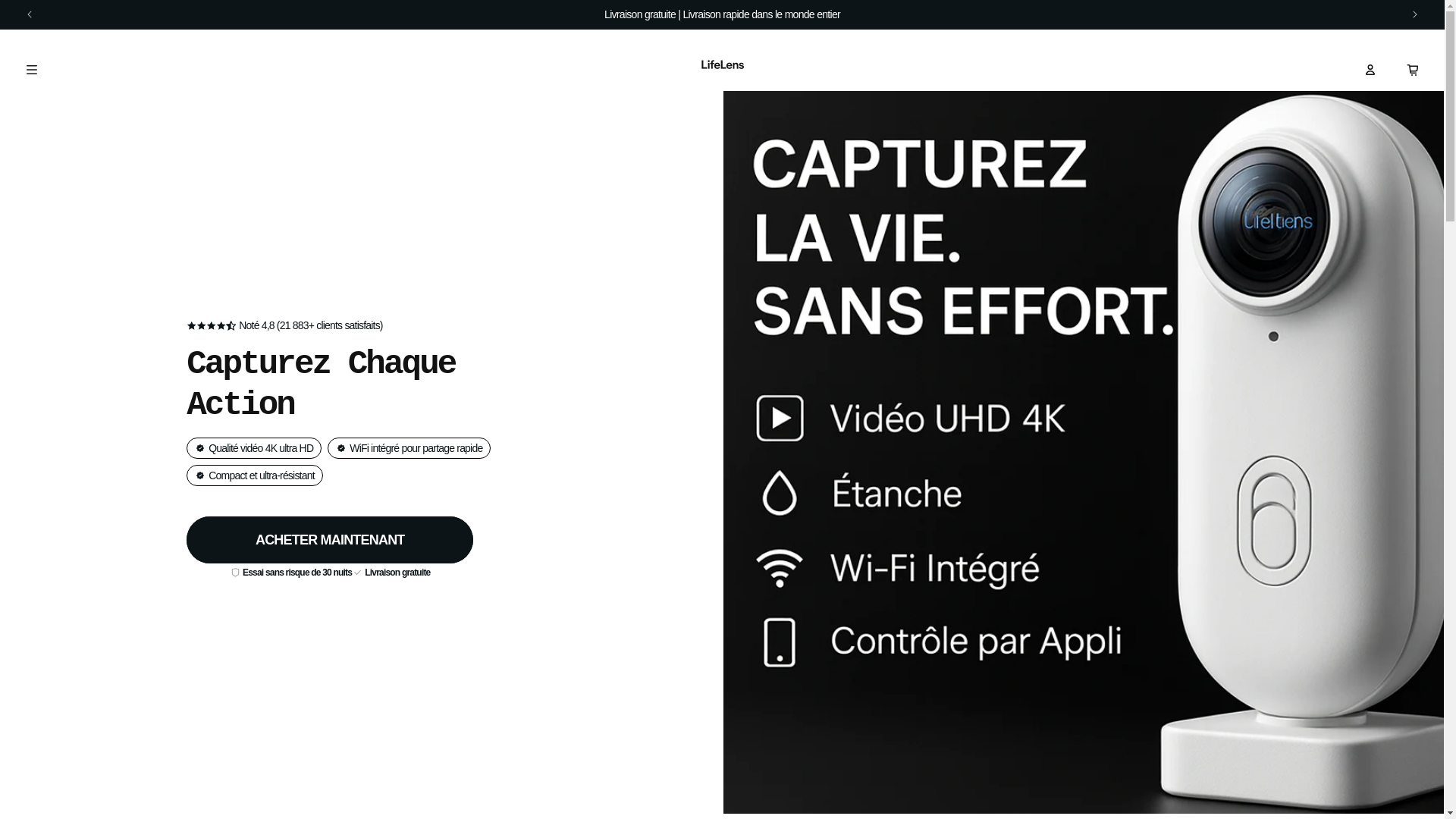 website screenshot of https://lifelens.fr/