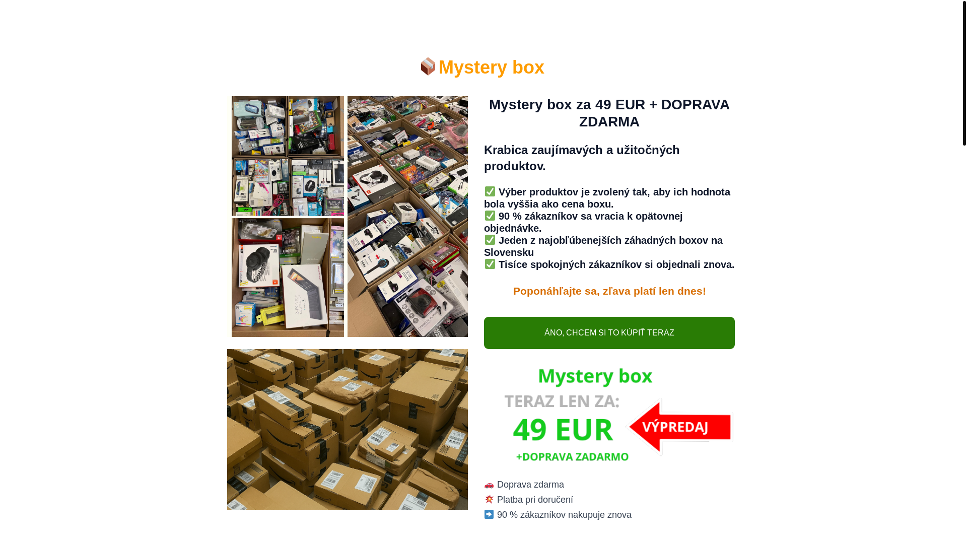 website screenshot of https://prekvapeniebox.eu/